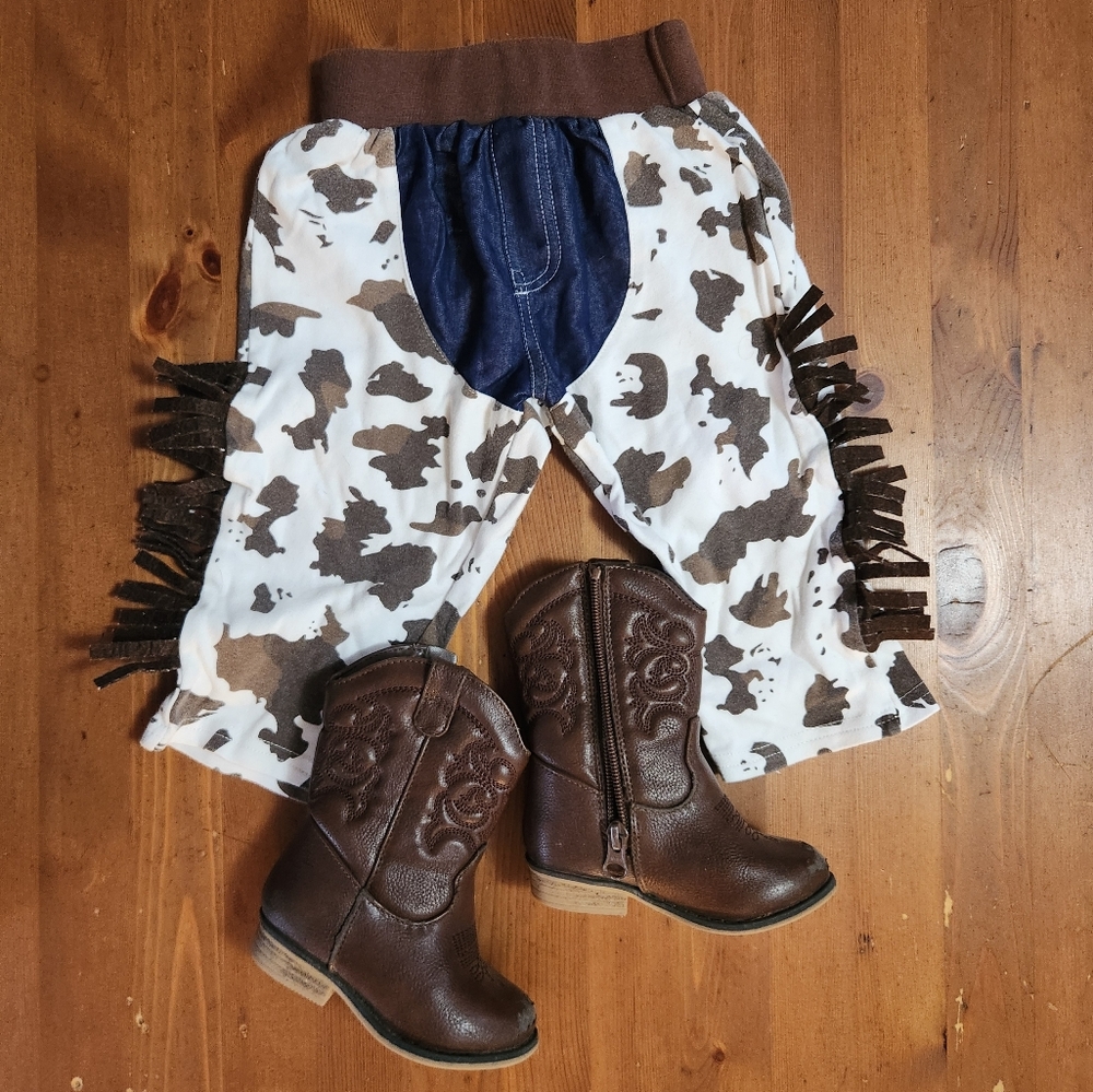 Baby Cowboy Costume - Fringe Pants and Boots Set